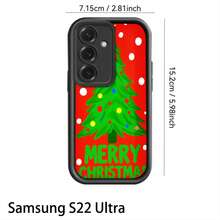 1PC Phone Case ,  Merry Christmas Tree Snowflake Ornaments , Stylish Phone Case, Phone Decoration, All-around Lens Protection, Creative Small Gift, Funny Gift for Boys and Girls - Negro - Ver 9