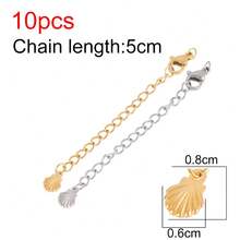 10件装不锈钢超长尾龙虾扣延长链手链项链首饰制作配件 - 尾鏈(10件) - 查看 6