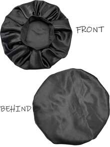2pcs Satin Sleep Cap, Unisex, Soft Stretchy Silk Sleep Hat Suitable For Curly Hair And Braids - 2pcs - View 8