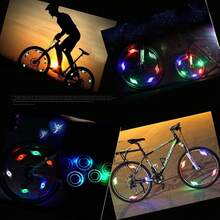 10 Pcs Luces para Radios de Bicicleta,Luz Decorativa de Radios de Bicicleta,3 Modos 4 Colores Diferentes,IP65,Decoración y  para Ciclismo Nocturno,Accesorios para Bicicleta - de colores - Ver 8