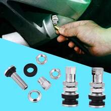 2pcs/4pcs/10pcs Válvulas de Rueda de Acero Inoxidable Duraderas de 3.2cm para Motocicleta - Accesorios para Neumáticos Tubeless Impermeables - 4 piezas - Ver 3