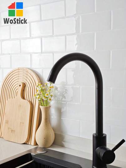 Kitchen Backsplash 3D Glossy Subway Peel And Stick Wall Tile Sticker Wallpaper Gifts Birthday Graduation Room Decor Home Decor Wall Decor Bathroom Decor Bedroom Decor Room Decoration Stuff Living Room Decor House Decor Home Decor Living Room Wall Paper Stickers Wall Stickers Wall Sticker