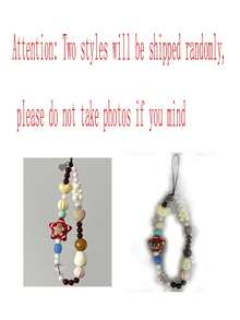 1 件圣诞串珠手机挂件，姜饼人和星星可爱少女冬季秋冬小众链 - 彩色 - 查看 6