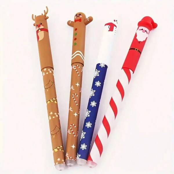 Christmas Erasable Pens/Quick Drying Erasable/Error Erasable/Smooth Writing/Suitable For Student Exam Practice Questions And Notes/Christmas Gifts, Note Taking Tools, Fine Tipped Pens, Quick Drying Ink, Writing Tools