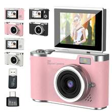 Digital Camera 8X Digital Zoom Cameras For Vlogging 2.4''IPS Screen Rechargeable Camera Photography Professional Camera For Teenagers, And Beginners With Card Reader, OTG, Support For Taking Photos, Recording Videos, And Webcam, For Thanksgiving Christmas And New Year Gifts.