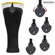 3pcs Golf Head Covers With Interchangeable Labels, Fits All Fairway And Driver Clubs, Golf Accessories - Yellow - View 4