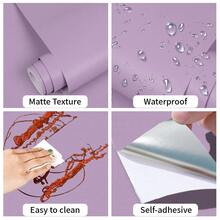 1 Rolle moderne einfarbige Makronen selbstklebende Tapete - Abziehen und Kleben, 40/60/80 cm breit, abnehmbare PET-Material Tapete, nahtlose Verbindung, kontaktfreies Papier, wasserfester Wandschutzaufkleber, einfach zu schneidender DIY-Aufkleber, geeignet für Schlafzimmer, Wohnzimmer, Kamin, Dorm, Büro, Hintergrundwand, Heimdekoration, Schrank, Schublade, Tisch, Möbelrenovierung, mieterfreundlich