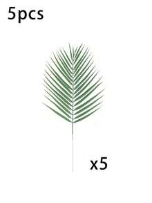 1/5/10/20 件，14.96 英寸/38 厘米人造棕榈叶，仿制大棕榈叶热带植物，适用于夏季装饰、棕榈花插花、婚礼、生日、房间装饰、家居装饰、夏威夷派对、丛林海滩主题派对装饰、圣诞装饰 - 綠色 - 查看 12