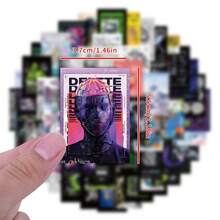 60 piezas Pegatinas de póster de lavado ácido mágico, calcomanías de vinilo con diseños de dibujos animados estéticos adecuados para libros para colorear, accesorios de tazas, botellas de agua, portátiles, teléfonos, patinetas, guitarras, equipaje, álbumes de recortes, cascos, bicicletas, motocicletas, automóviles, bolsos, decoraciones y regalos para fiestas de Halloween, Navidad, Acción de Gracias y Pascua