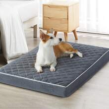 Grey Dog Bed For Large Dogs Large Orthopedic Dog Bed With Egg Crate Foam Support And Non-Slip Bottom, Waterproof And Machine Washable Removable Pet Bed Cover - Xám - Xem 2