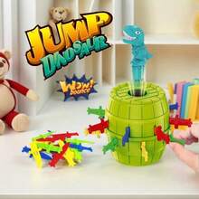 1pc Dinosaur Pirate Bucket Gag Toy - Fun Bouncing Bucket Interactive Game - Family Party Toy - Entertaining Practical Joke Gift, Best For Christmas