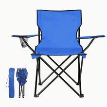 Cadeira de praia para camping de 80 cm de altura, material de poliéster, com bolsa de transporte Cadeira de camping dobrável, cadeira de gramado de jardim, com bolsa de transporte e apoios de braços Cadeira de mochila com porta-copos e bolsa de transporte, compacta, adequada para pesca ao ar livre, camping, churrasco, praia, viagens, piquenique, festivais e outras ocasiões, verde, 1,8 kg - Azul - Ver 15