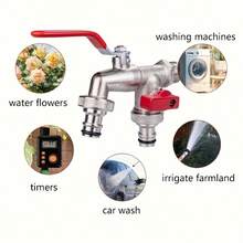 1pc Heavy Duty Outdoor Faucet - Industrial Grade Single Hole Mount With Threads, Corrosion Resistant For Garden, Farm, Patio, Workshop - Compatible With Hose Connectors, Spray Guns - Includes Hardware For Easy Installation, Garden Hose Adapter, Farmland Irrigation Tool, Vintage Design, Sturdy Construction, Threaded Connection, For Home Gardeners