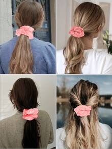Pacote com 16 scrunchies de cetim para mulheres, mais macios que seda, ideais para o cabelo. Perfeitos para estilizar cabelos finos e grossos. Acessórios para cabelo, scrunchies e acessórios casuais para rabo de cavalo.