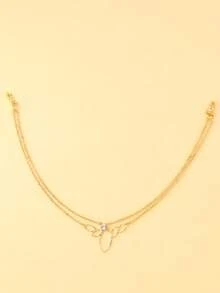 Fashionable Women's Sexy Multi-Layer Back Chain, European And American Style New Bride Crystal Body Chain - Gold - View 2