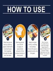 DOWMOO Puzzle Glue Set, Handmade DIY Puzzle Transparent Adhesive, Non-Yellowing Glue For Students And Office Use