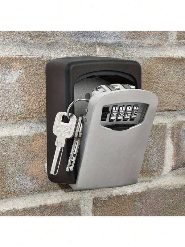 1pc Cat Eye Design Anti-Theft Waterproof Password Key Box, Durable PVC Lock Box With Stainless Steel Lock Core, For Storing Keys, Access Cards And Small Items, Secure And Easy To Use, Anti-Theft | Metal Finish | Durable PVC Box, Key Lock