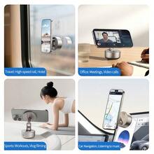 MOMAX KH20 Vacuum Magnetic Electric Adsorption Car Phone Holder For Navigation, Suitable For Cars, Titanium Gold