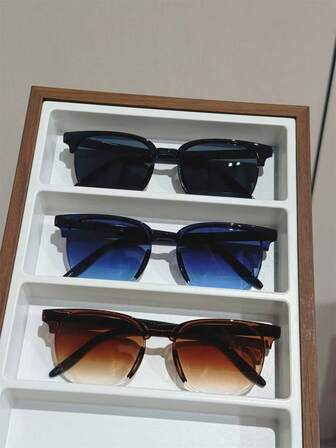 3 piezas gafas de moda ovaladas unisex, casuales, para playa, pesca, ciclismo, fiesta, estilo vintage de moda callejera