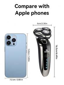 五合一电动剃须刀，3D旋转，可充电，适合商务旅行男士，车内快速剃须，随时随地保持良好仪容，日常清洁使用，送给丈夫的礼物