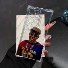 Funda de teléfono Football Y-Yamal 10 compatible con Samsung Galaxy S25 S24 S23 S22 S21 S20 FE Ultra Plus 4G 5G, a prueba de golpes, transparente y suave. - Mezcla de colores - Ver 5