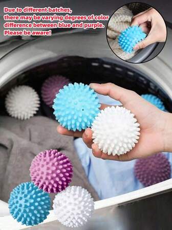 6Pcs/4pcs Reusable Laundry Scrubbing Balls, Magic Anti-Tangled Lint Catcher, Hair And Fur Remover, Washer And Dryer Cleaning Balls, Non-Electric Soft Wash Tool, Wash Ball For Removal Of Cat & Dog Hair, Fur And Lint
