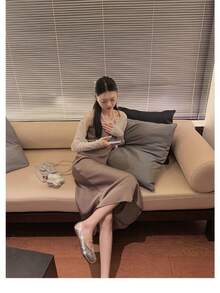 New Tren.Dy Open-Toe Soft-Sole Split-Toe Shoes For Women Flat Pig Trotter Split-Toe Single Shoes Mules (Silver/White/Black Size 35-40) - 銀色 - 查看 6