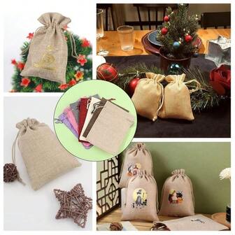 2/8/12/24/36pcs Multi-Color Reusable Sachet Bags Wedding Party Favor Jewelry Pouches Holidays DIY Craft Bag Burlap Sacks Birthday Treat Pouch For Women Valentine's Day, Christmas, Wedding, School Opening Season, Graduation Season, Party Activities, Gift Packaging Bags
