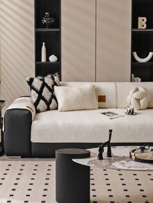 1 Vỏ bọc ghế sofa nhung ấm áp, Vỏ bọc ghế sofa màu trơn, Chống trượt và chống trầy xước, Phù hợp với mọi mùa, Dễ vệ sinh, Trang trí ngày lễ để bảo vệ ghế sofa, Phù hợp với ghế sofa 1/2/3/4 chỗ ngồi - Màu be - Xem 4