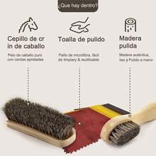 YEBGAHJ kit de 9 esmaltes de zapatos de viaje para hombres, kit de cuidado de zapatos de piel, Equipo para Lustrar Calzado, Ideal para cumplea?os, graduación, regalos de nuevo trabajo - albaricoque - Ver 3