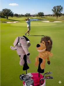 غطاء رأس نادي الغولف من القماش المخملي بتصميم كرتوني للحيوانات، قطعة واحدة، غطاء واقي لنادي الغولف، مصنوع من قماش الفلانيل متعدد الألوان، مناسب للاعبي الغولف، إكسسوارات الغولف، جذاب