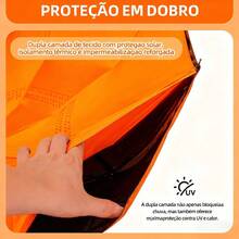 Large Inverted Umbrella Windproof Heavy Duty Reinforced Double Fabric For Cars - 橘色 - 查看 3