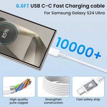 50W USB-C 充电器，双 USB-C PD 25W 快充，包含 Type-C 充电线、USB-C 电源适配器，兼容 17 Pro Max/16/15/14/13、Switch、Galaxy S24 Ultra S23/S22、平板电脑、笔记本电脑、手机等。 - 英規插(220-240V) - 查看 6