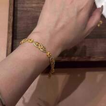 1pc Peach Blossom Bracelet For Women, Niche Design, Light Luxury, High-End Feel, Dopamine Sweet, High Aesthetic - T3391-B - 查看 2