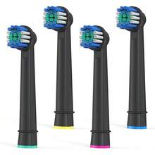 Replacement Toothbrush Heads Compatible With  , 4 Pcs Professional Precision Clean For  7000, Clean,  Pro 1000, 9600, 500, 3000, 8000{Inchcolor_nameinch:InchBlackinch,Inchsize_nameinch:Inch1Count(Packof4)Inch} - 黑色 - 查看 1