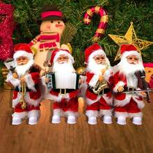 2025 New Santa Claus Playing Musical Instruments, Christmas Decorations For The Desk, Creative Christmas Decoration, A Must-Have For Christmas Gifts - Red Violet - View 2