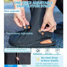 Cubrezapatos Impermeable, Cubierta del Zapato con Bandas Reflectantes para Hombres Mujeres, Protector de Zapatos Reutilizable para Motocicleta y Ciclismo con Suela Antideslizante - SG - Ver 4