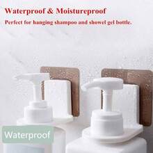 Shower Gel Bottle Rack Hook Bracket Bathroom Wall Magic Paste Shampoo Suction Wall Type Seamless Hook 3 Pack - trắng - Xem 4