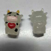 1/3/6/10个装夜光透明迷你奶牛摆件，颜色/款式/尺寸随机，微景观装饰收藏品 - 彩色 - 查看 11