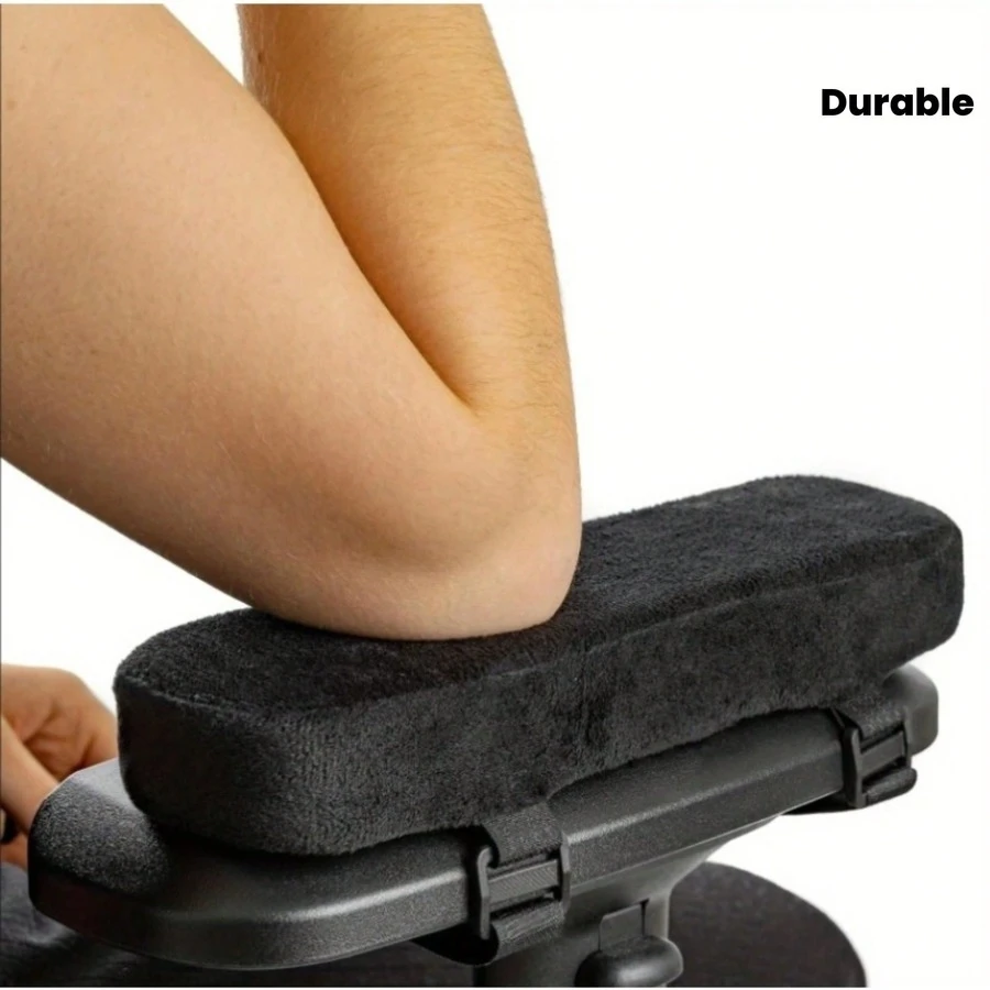 1pc Ergonomic Memory Foam Armrest Pad For Office Chair - Universal Fit Elbow Support Cushion For Pressure Relief, Comfortable Armrest Cover For Desk Chair, Wheelchair