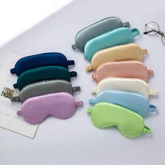 1 件逼真丝绸般面料双面印花睡眠眼罩，遮光睡眠眼罩，3D 护眼零压力，可调节弹性绑带，内置凉感丝绸，奢华舒适眼罩，适合深度睡眠/长途旅行/办公室小憩/居家放松/光敏感人群。