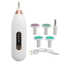 Lima eléctrica para uñas para bebés Mini lima eléctrica portátil para uñas con luz nocturna para niños y adultos Color blanco - Blanco - Ver 1