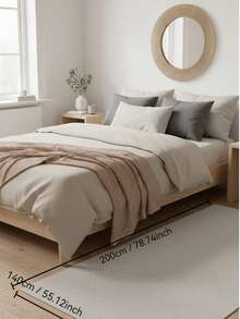 1PC Machine Washable Large - Size Modern Light Beige Textured Pattern Area Mat Rug Indoor Living Room Dining Room Decorative Rug With Stylish Light Beige Textured Pattern Design Durable Easy Clean Floor Mat For Home Decoration Kitchen Rug