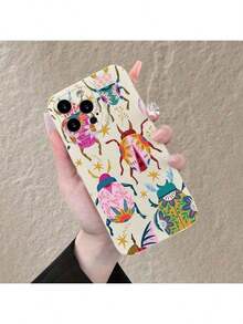 Una funda de teléfono con diseño de escarabajo creativo, elegante y colorido con protección de lente, a prueba de golpes, resistente a caídas y duradera, adecuada para iPhone17/iPhone17 Air/iPhone17 Pro/iPhone17 Pro Max/16 Pro Max/15 Pro Max/14 Pro Max/13 Pro Max/12 Pro Max/11 Pro Max, compatible con la serie  Galaxy A54/A53/A52 (compatible con A52S)/A34 (5G) A32 (5G)/A14 (5G)/A13 5G/A04S/S21/S21U/S22/S22U/S23/S23+/S23U y la serie S24 A15/A35(5G)/A55(5G)/A25(5G) Funda resistente con diseños únicos - Blanco antiguo - Ver 3