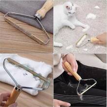 1pc Double-Sided Lint Remover & Fabric Shaver - Metal Handheld Clothes Fuzz Shaver With Brush Roller, Removes Sweater, Furniture & Pet Hair, Suitable For Delicate Fabrics - Multicolor - View 6