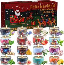 Velas Aromáticas de Soja 100% Pura - Juego de 16 en Lata con Diferentes Aromas para Relajación, Meditación y Yoga - Regalo para Mujer en Cumpleaños o Aniversario - Rojo - Ver 2