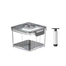 Airtight Vacuum Food Storage Container 15L, Lids, Organizer For Refrigerator, Pantry, Kitchen, Gray - Multicolor - View 5