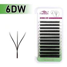 FADVAN 12 Rows 3D/4D/5D W Lashes Double Layer W Shape Lash 0.07 D 8-15mm&Mix Premade 6D/8D/10D W Fan Lash Extensions Natural Soft Black/Brown W Style Lashes Faux Mink Individual Lashes , Lash Tech Supplies - D - View 5