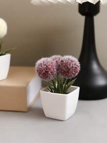 1 件/套 6 件人造迷你多肉植物，适用于家庭、客厅、桌面、窗台、办公桌装饰、母亲节、婚礼派对装饰 - 粉色 - 查看 20