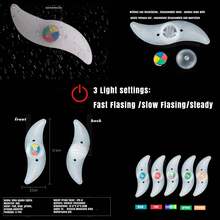 10 Pcs Luces para Radios de Bicicleta,Luz Decorativa de Radios de Bicicleta,3 Modos 4 Colores Diferentes,IP65,Decoración y  para Ciclismo Nocturno,Accesorios para Bicicleta - de colores - Ver 3